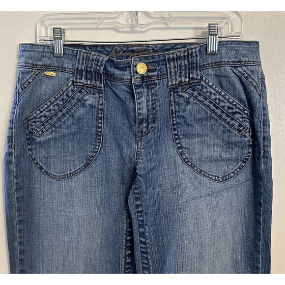 Sean John Womens Jeans Size 11 Blue Cotton Denim High Rise Y2K Relaxed Straight - Picture 2 of 7